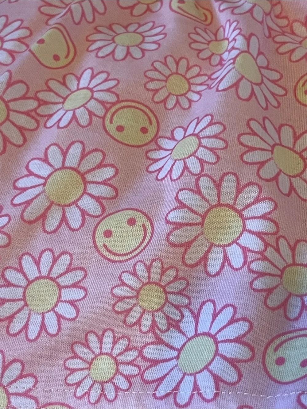 Place Pink Daisy Smile Short Pajama Set for Kids